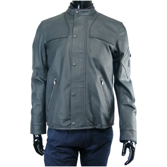 New Authentic Belstaff Black Leather Café Racer Hardmead Blouson Size L Jacket - Picture 13 of 13